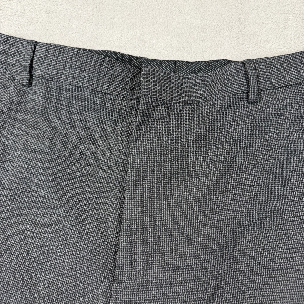 Banana Republic Non-Iron Tailored Fit Dress Pants Men's 36x34 Gray Flat Front - Picture 4 of 13